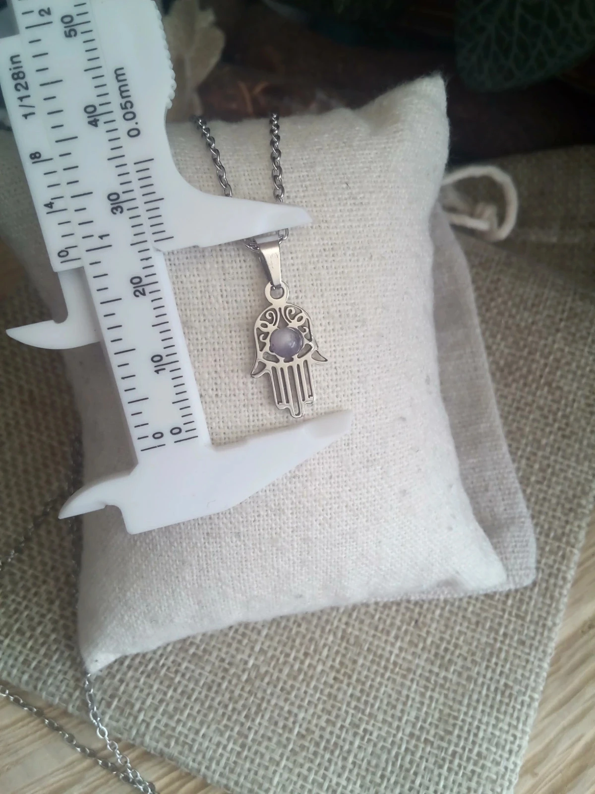 Hoofd collier met amethist steen 💜 – photo 2